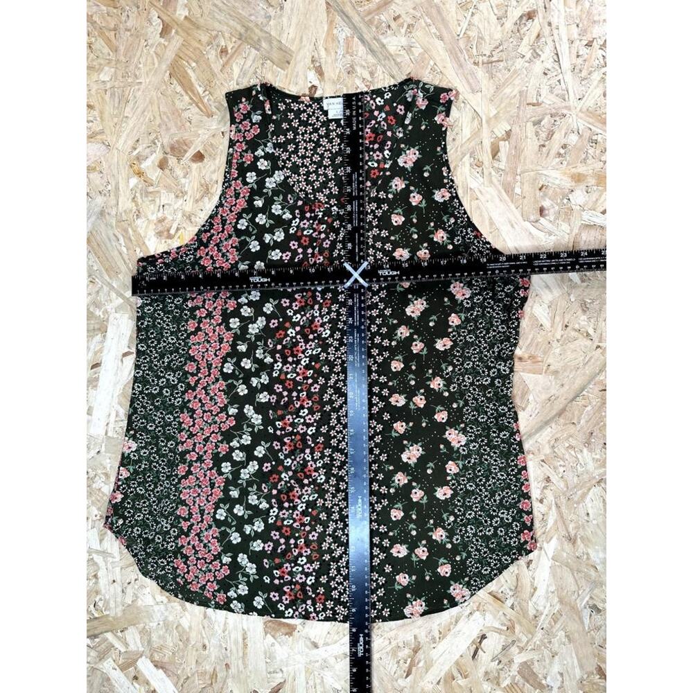 Van Heusen Floral Tank Top Womens Large Green Pink Mixed Flower Print Sleeveless - Picture 8 of 14